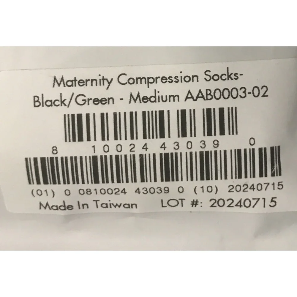 Motif Medical Black Maternity Compression Socks‎ 20-30mm Mercury Size Medium NWT